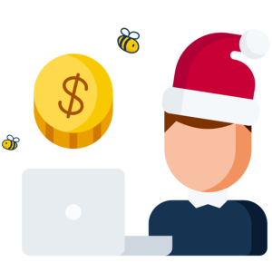 christmas hat coins