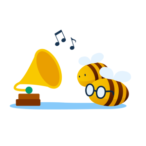 abelhas a ouvir música