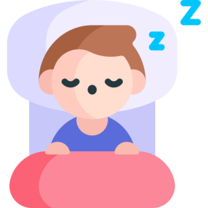 person sleeping in bed