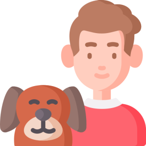 persona con perro