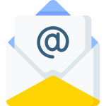 Email letter in an envelope