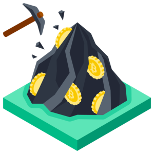 pickaxe mining coins