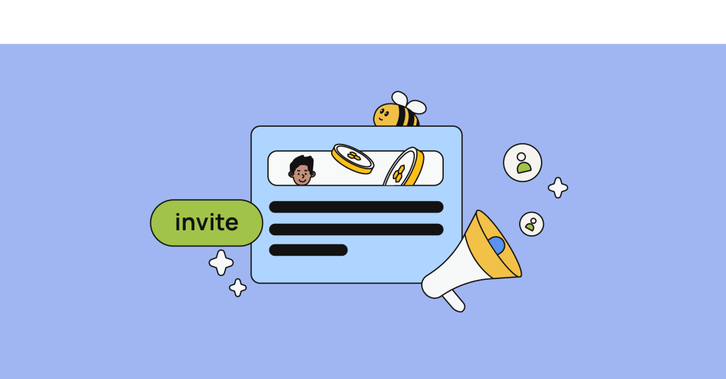 speaker and floating word "invite"