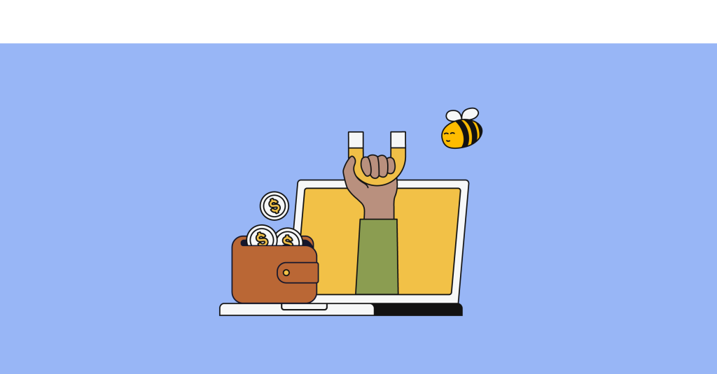 laptop and a wallet