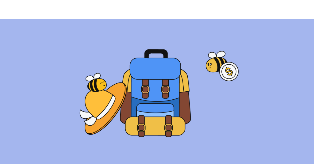 mochila com chapéu