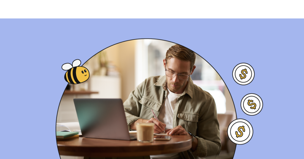 hombre en un portátil