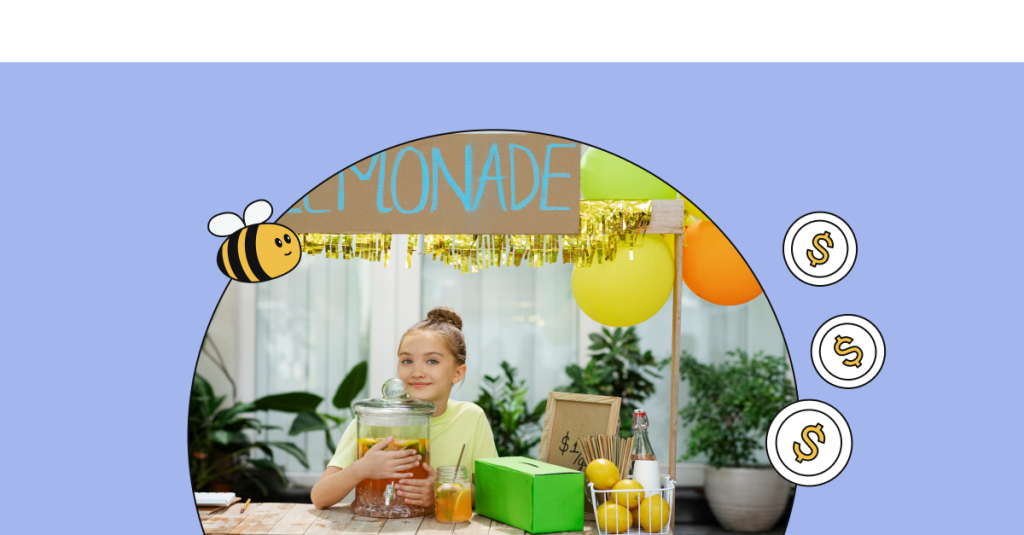 girl by the lemon stand