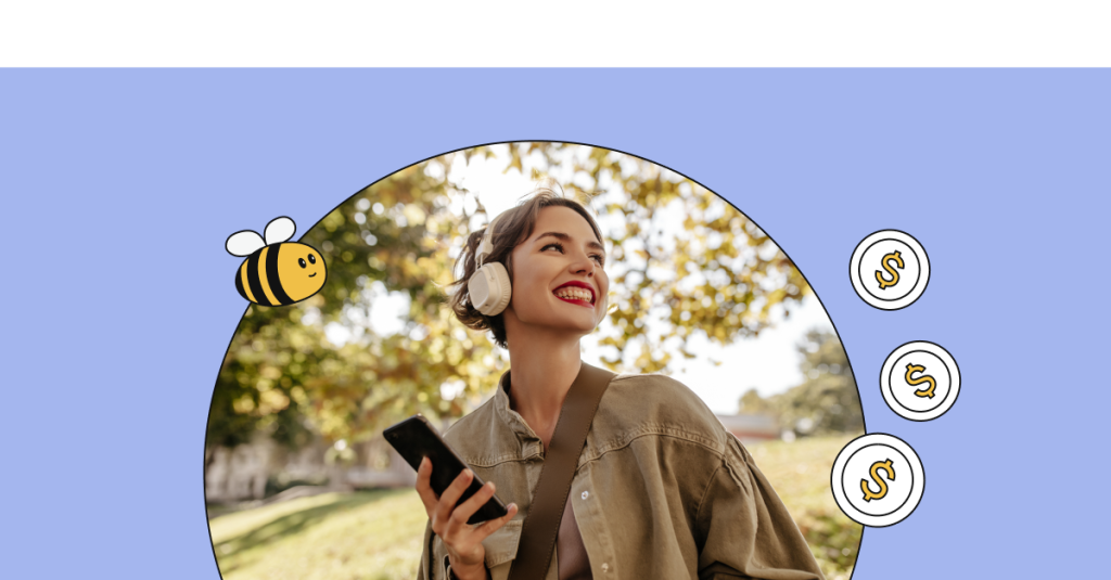 girl with headphones