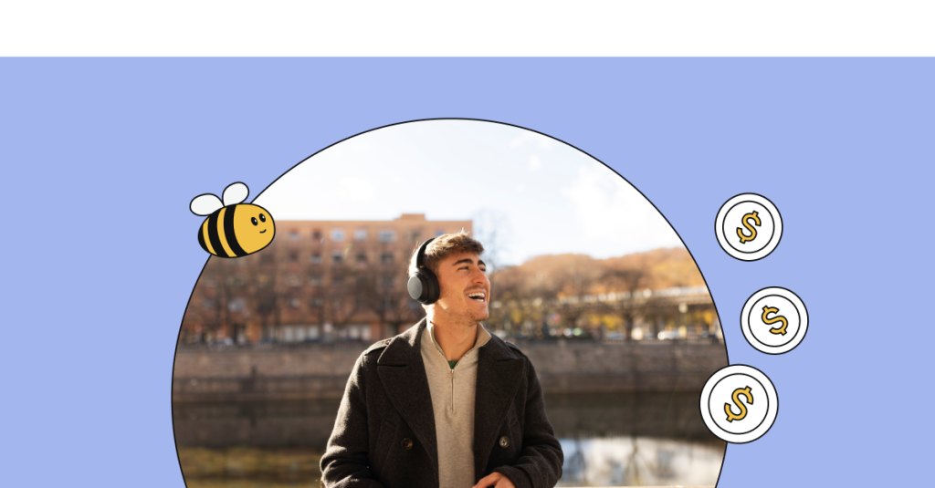 man with headphones